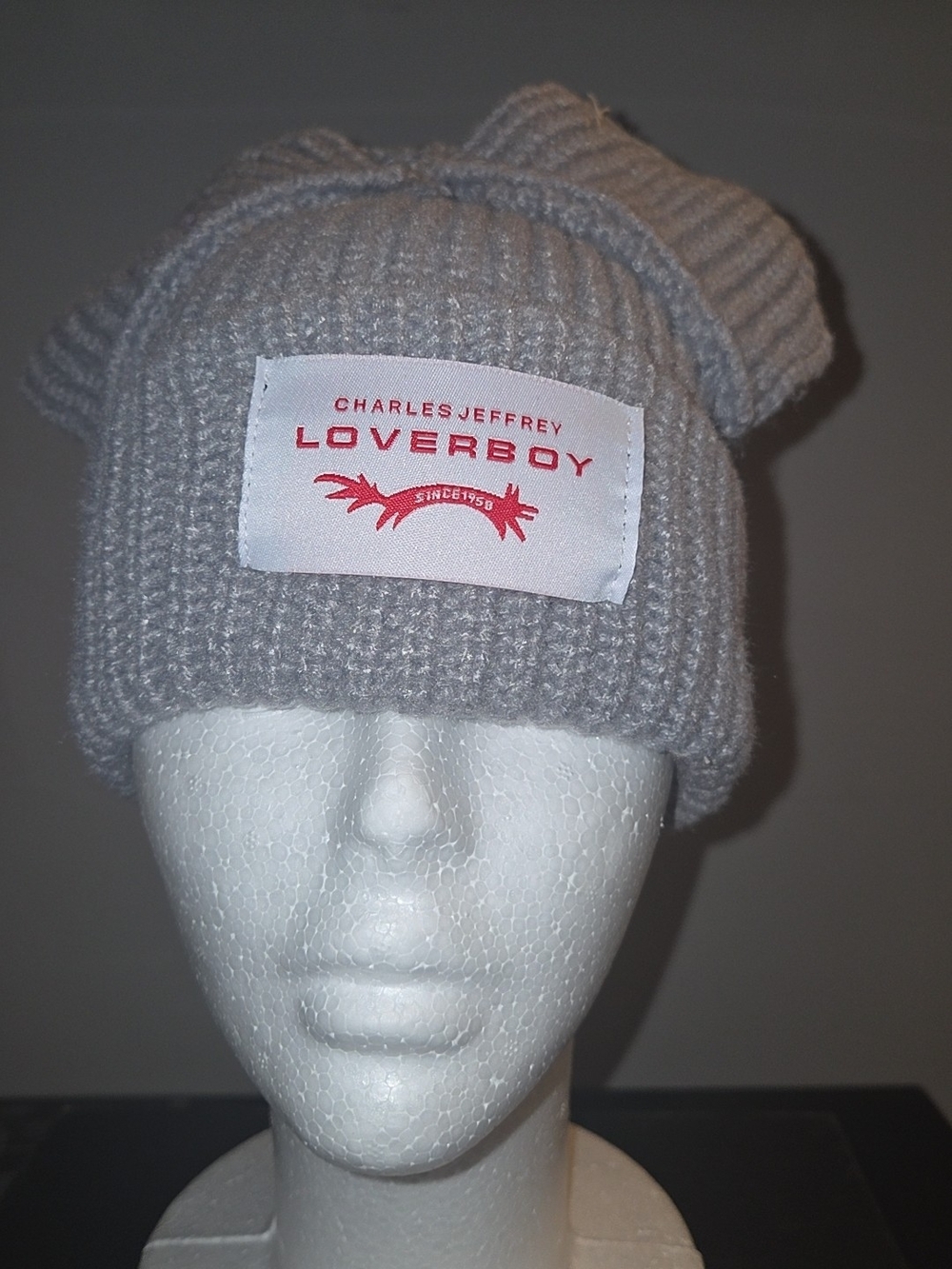 Kids Gray Knit Beanie